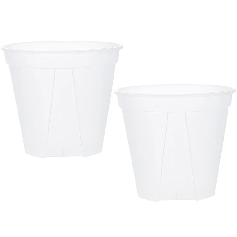 

2Pcs Transparent Planter Pots with Drainage Holes for Flowers Cactus