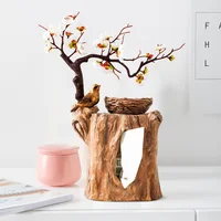 New Chinese Style Tissue Box Nordic Ins Multi-Functional Home Living Room Creative Tissue Box Simple Coffee Table Ornaments