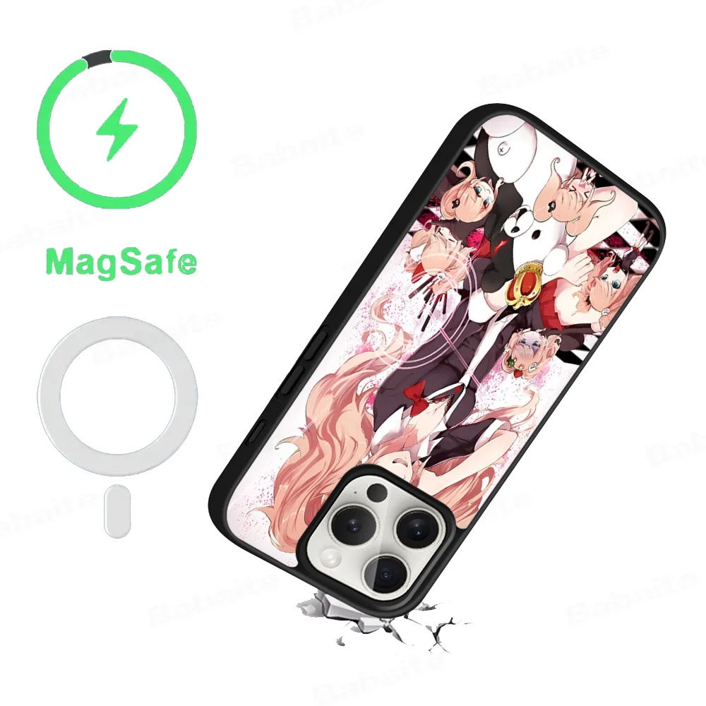 Чехол для телефона D-Danganronpa магнитный чехол iPhone 16 14 13 12 11 15 Pro Max Plus беспроводной