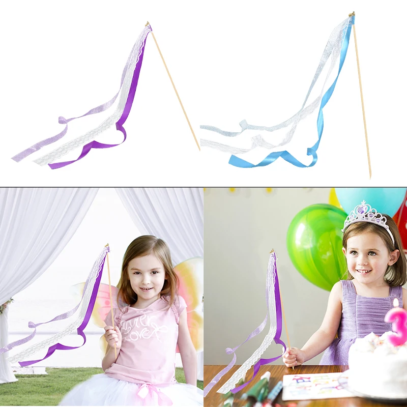 

5pc Girl Wand Star Fairy Wand Toy Streamer Tassel Magic Stick Rod Ribbon Tassel Stick Girl Toy Cosplay Props Kids Birthday Gift
