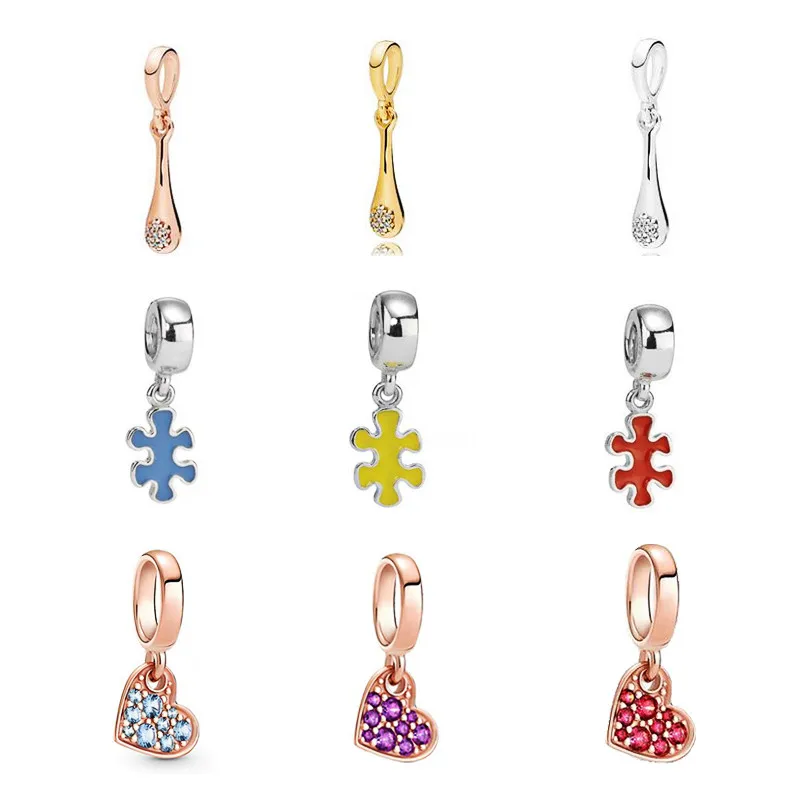 

Brand New Original 925 Sterling Silver Pendant Beads Classic Fashion Charm DIY Womens Jewelry Gifts 2022