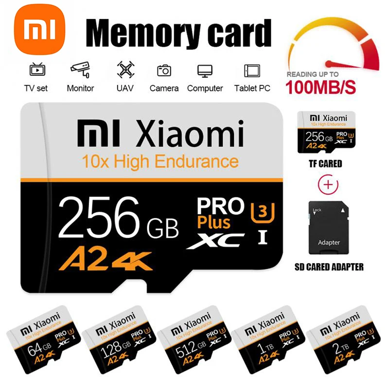 Xiaomi телефон, Micro TF SD-карта A2, 1 ТБ, Pro Plus, V30, карта памяти, камера, высокоскоростная флеш-карта, SDCard 16, 512 ГБ, расширенное хранилище для Android