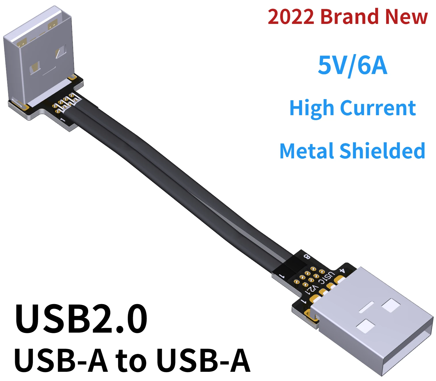 

5A экранированный тонсветильник светлый плоский ленточный кабель USB тип A Штекерный разъем 90 градусов вверх/вниз стандартный удлинитель для ...