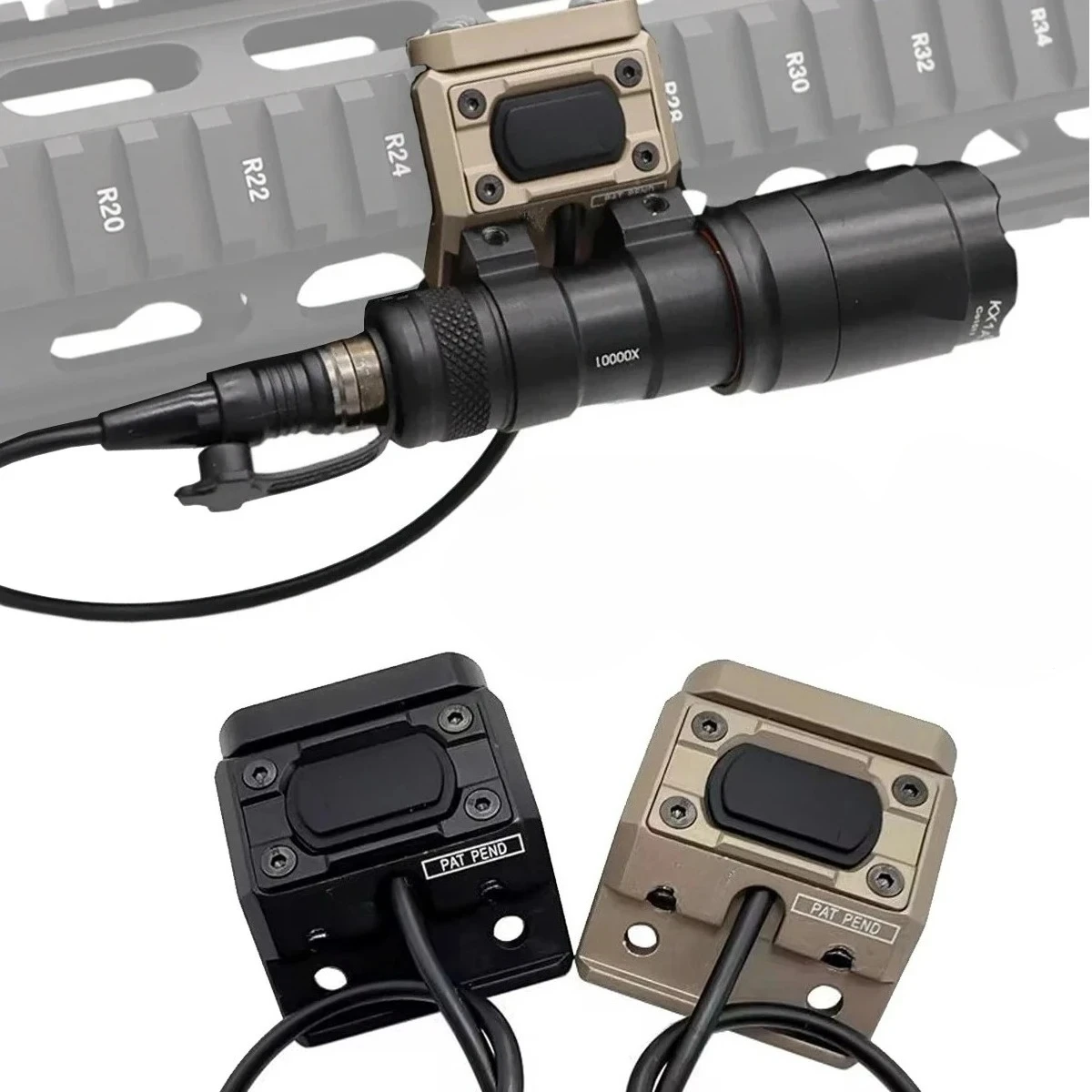 Фото Фонарик Surefire M300 M600 с кнопкой блока питания Lite, переключатель давления 20 мм, рельсовая винтовка, страйкбол M600C M600B, светодиодный разведчик №3