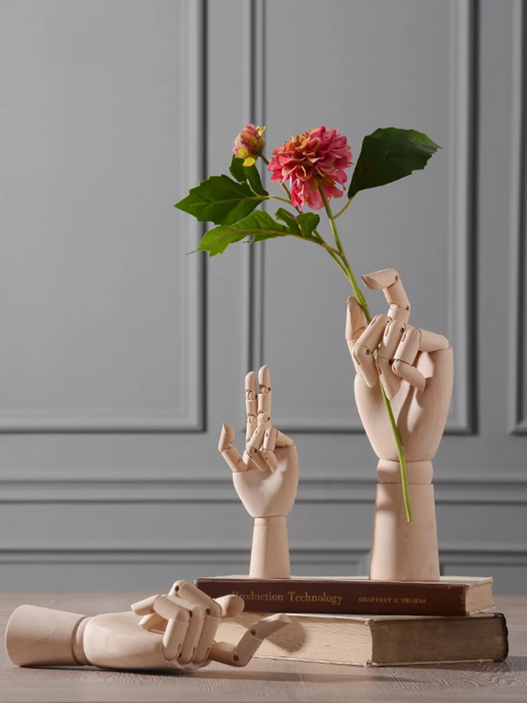 

Wooden Man Joint Puppet Man Figure Hand Home Decor Mannequin Puppet Ornaments Moveable Joints Limbs Toy Garden Desk Decoration