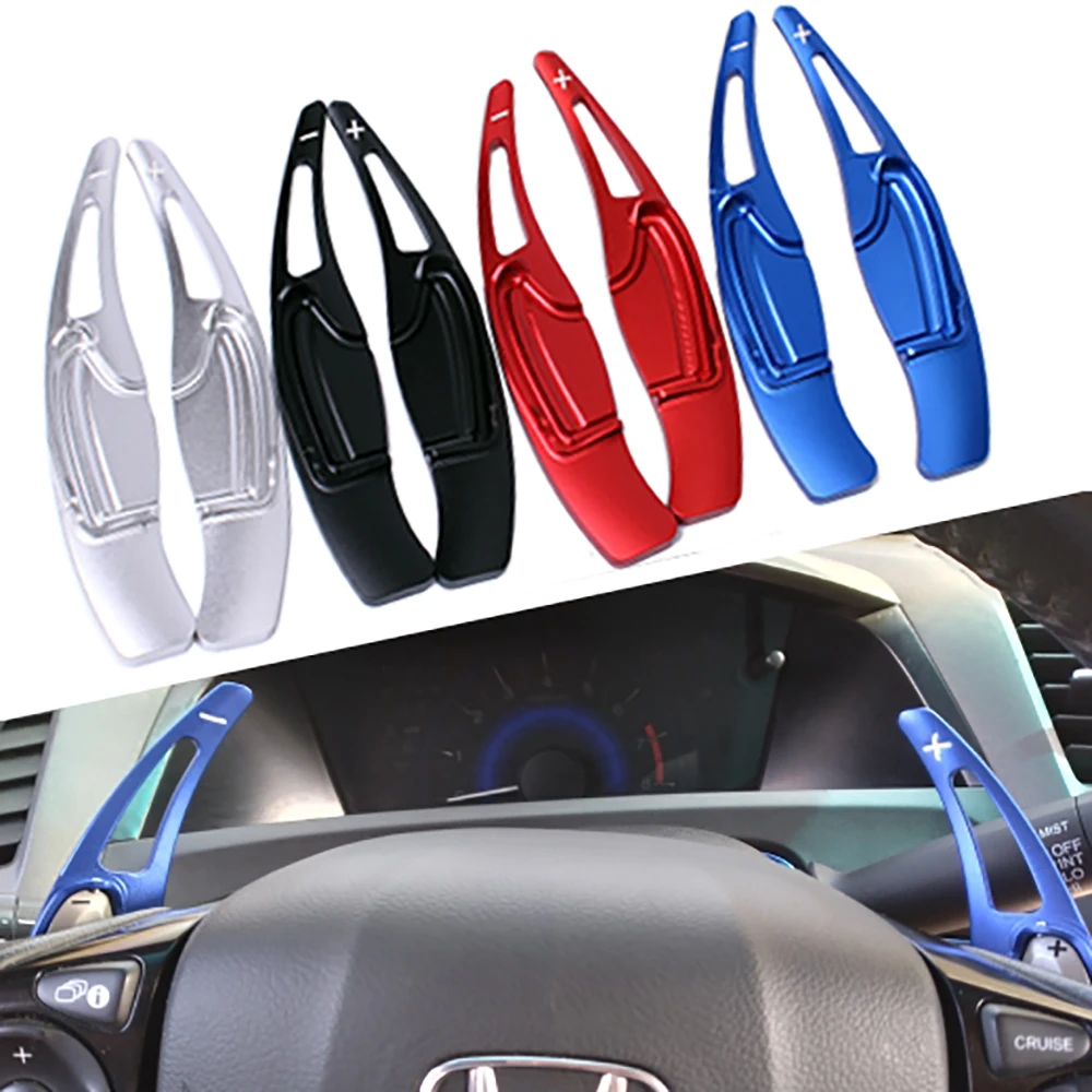 Расширитель рулевого колеса автомобиля с переключателем на руле из алюминия для Honda Civic 2012-2014 CR-V 2016 2017 черного, красного, синего, серебристого цветов.