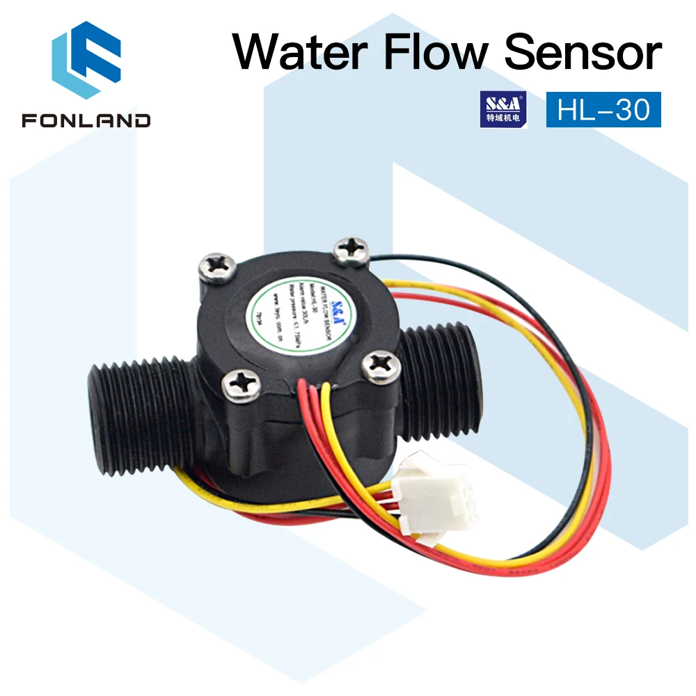 FONLAND Water Flow Switch Sensor HL-30 for S&A Chiller for CO2 Laser Engraving Cutting Machine enlarge