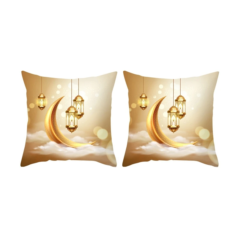 

Pillowcase Golden Moon Peach Skin Fleece Ethnic Print Pillowcase Home Bedroom Cushion Cover