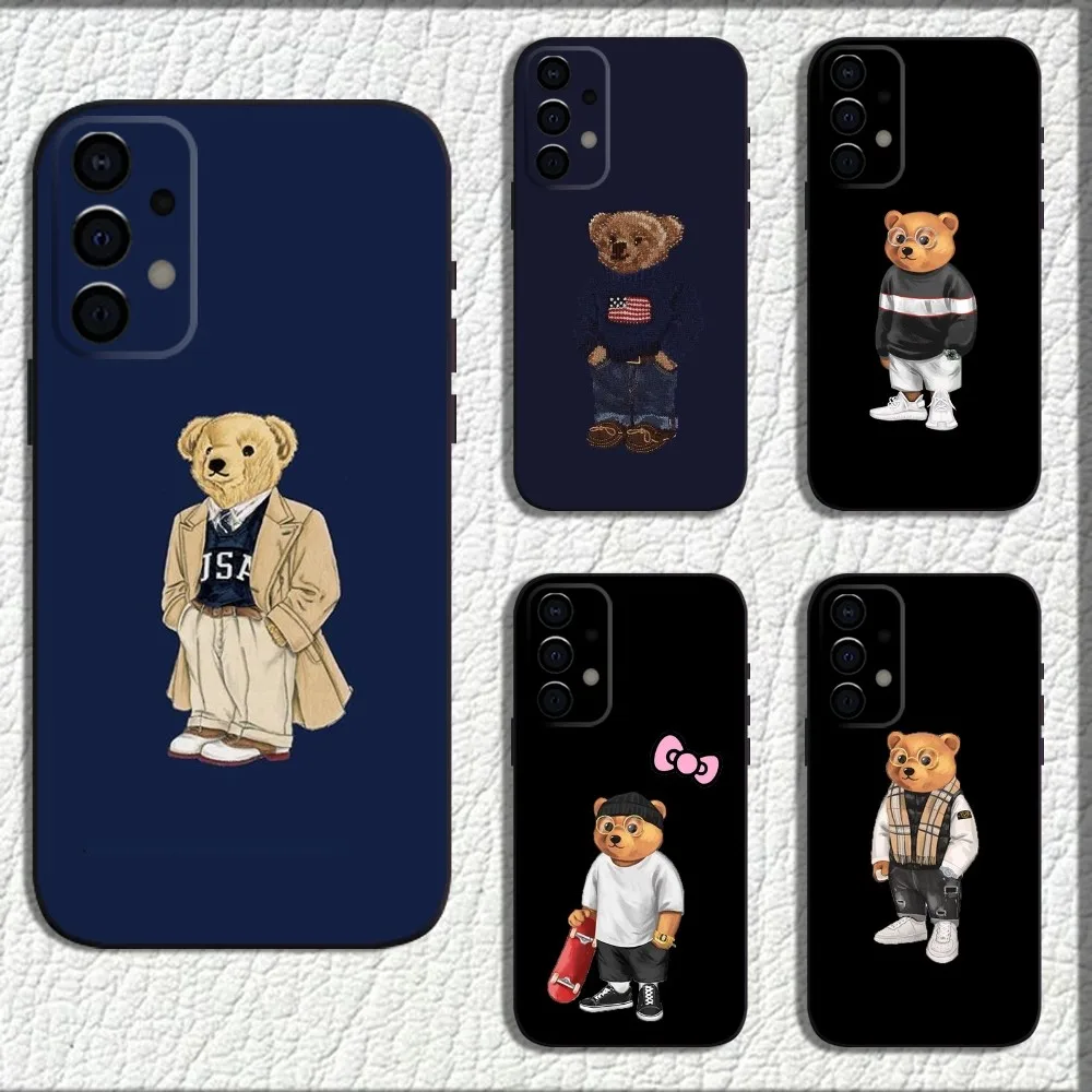 Модный барон F-Filou B-Bear чехол для телефона Samsung Galaxy A13 A21s A22 A31 A32 A52 A53 A71 A80 A91 мягкий