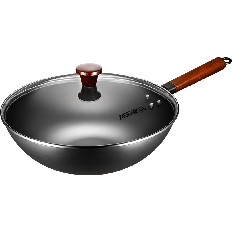 

2022 Special Offer Non-Rust Stir-Fry Refined Iron Pan Household Uncoated Frying Pan Gas Stove Special Wok Dish Bottom Hard Flat