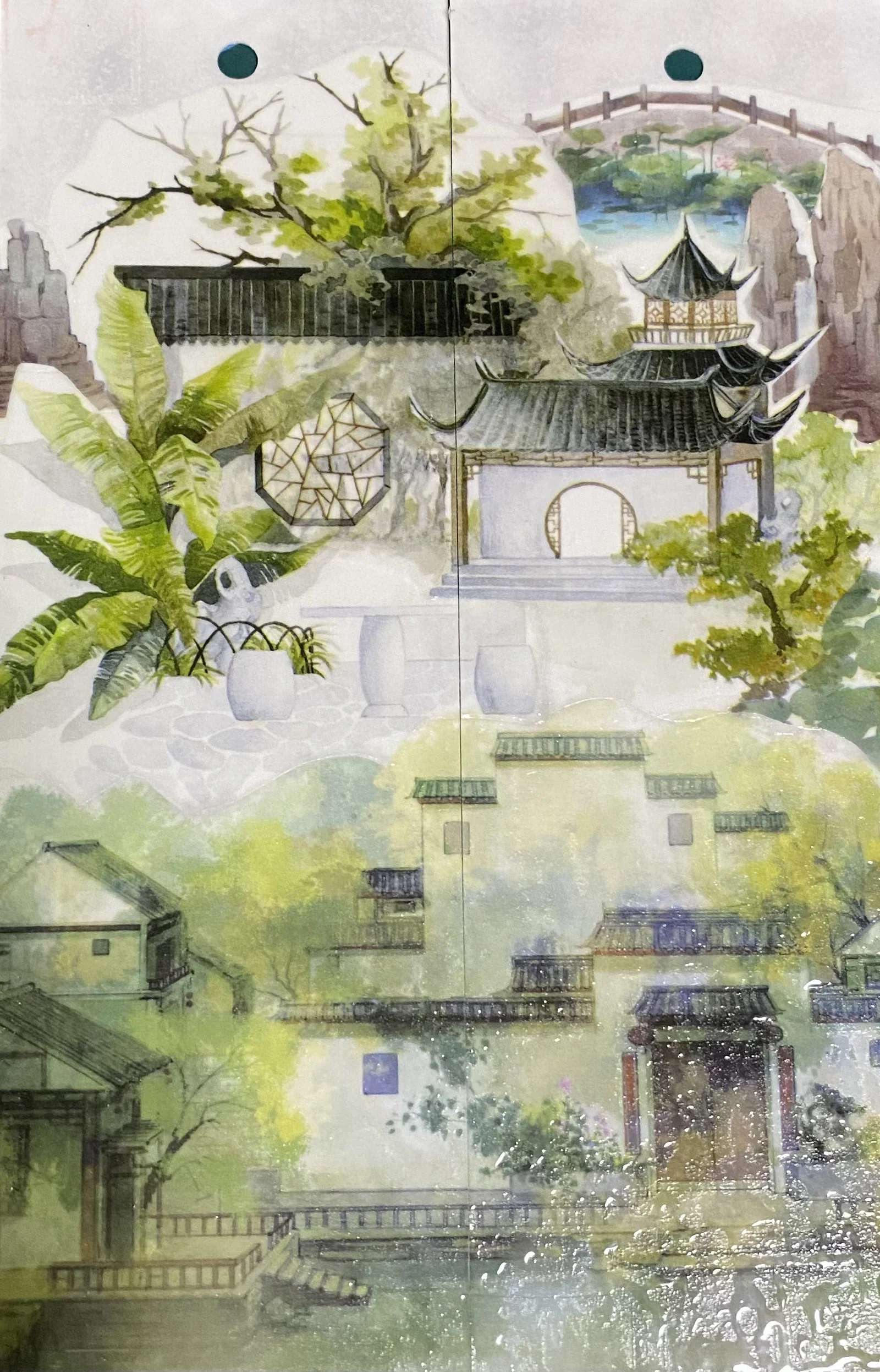 Лента Washi 2 м в рулоне специальный масляный ландшафт японская фотолента школьные