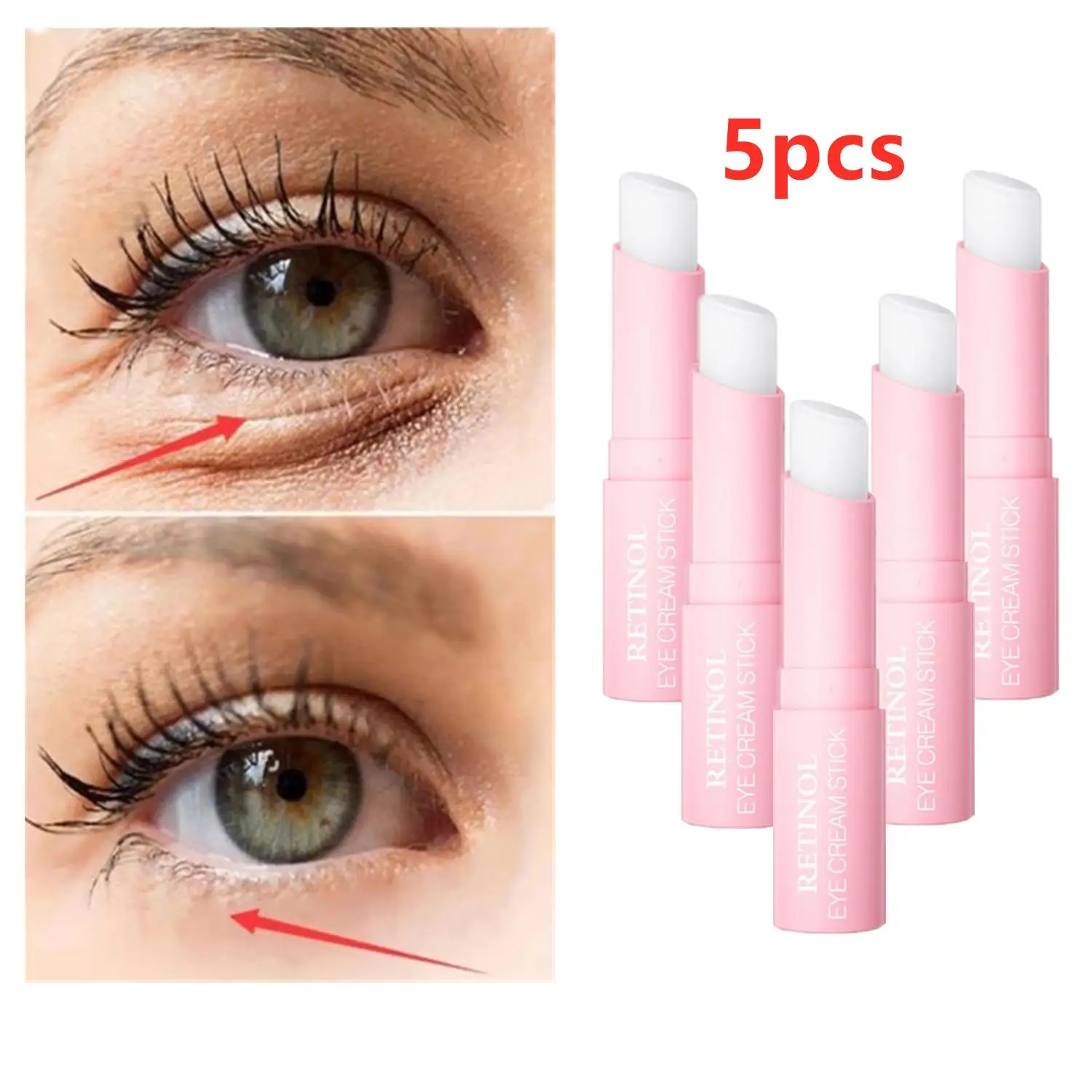 

5pcs EELHOE Anti-wrinkle Eye Cream Retinol Anti Puffiness Remove Dark Circles Eye Bags Stick Fade Fine Line Moisturizing