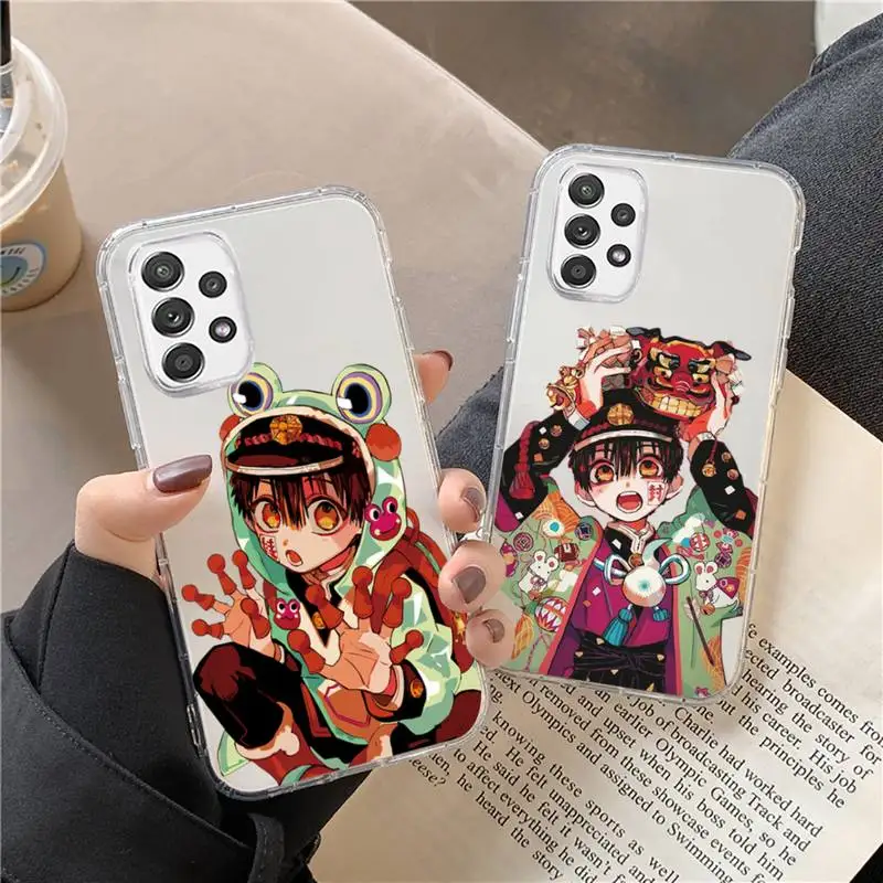 

Toilet Bound Hanako Kun Anime Cartoon Phone Case Transparent For Samsung s21 ultra s20 fe s10 Plus a52 a51 a12 a71 Note 20 Cover