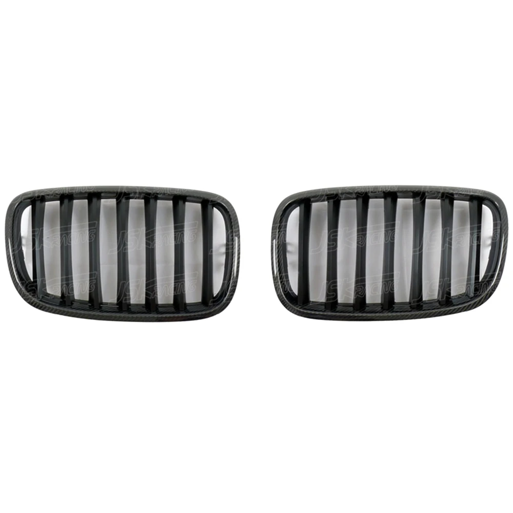 

O Style Real Carbon Fiber Front Grille For Bmw X5 X6 E70 E71 2007-2013