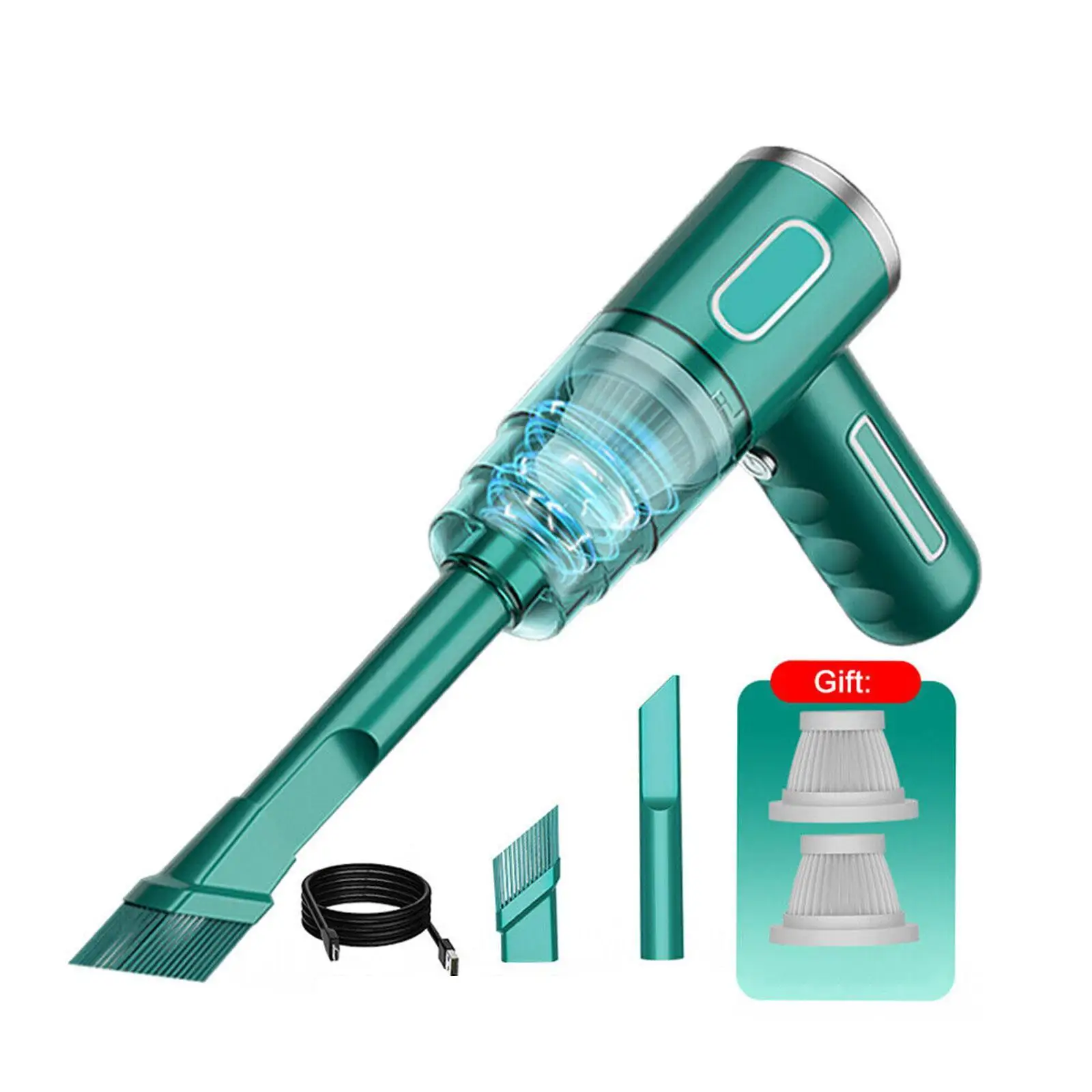 

29000PA 120W Cordless Mini Car Vacuum Cleaner USB Rechargable Portable Household Dual-Use Rechargeable Wet Hot!