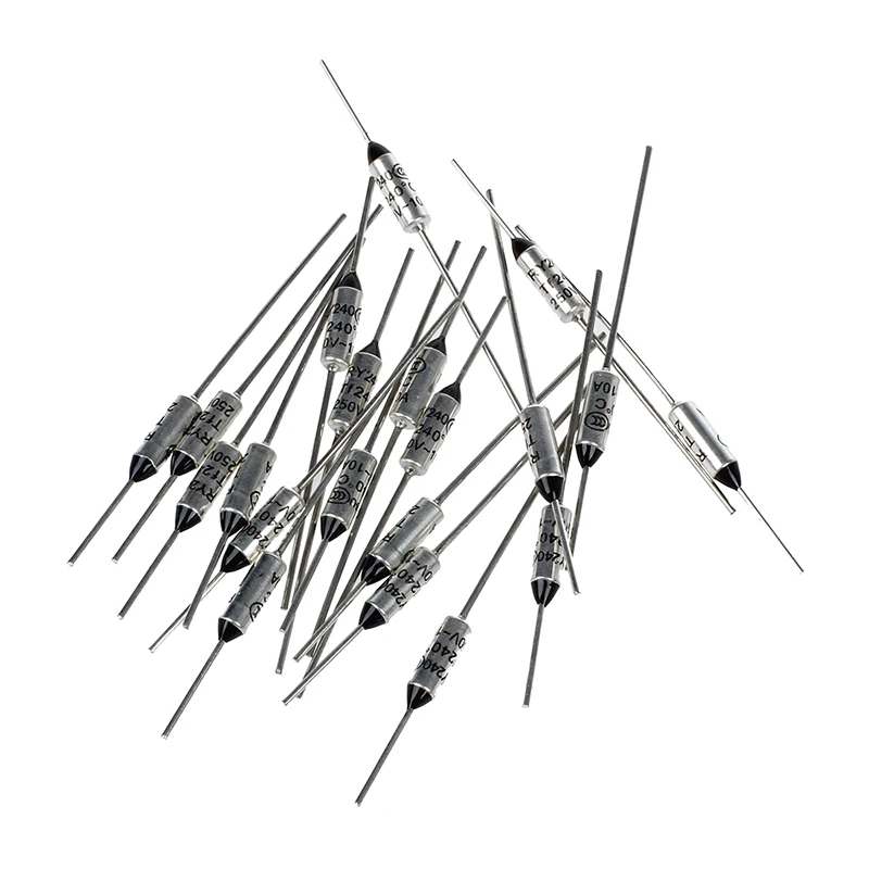 

20 шт., Термопредохранитель с контуром TF 240 градусов Цельсия, 250 В, 10 А