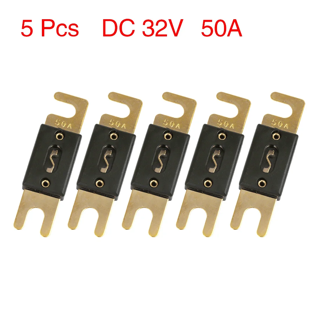

X Autohaux 5 шт. предохранители ANL 30 40 50 60 70 80 100 130 150 175 200 250 300 350 400 для автомобилей Аудиосистема Усилитель Позолоченный предохранитель