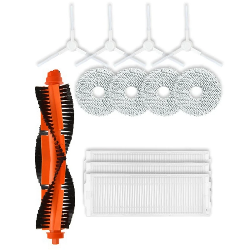 

Запчасти для робота-пылесоса XIAOMI Mijia C101, основная боковая щетка, Hepa фильтр, Швабра, мешок для пыли, сменные детали