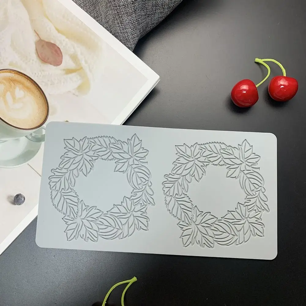 

Kitchen Baking Tool Chocolate Stencil Fondant Mold 3D Leaf Garland Silicone Mould Cake Lace Mold Cake Decorating Border