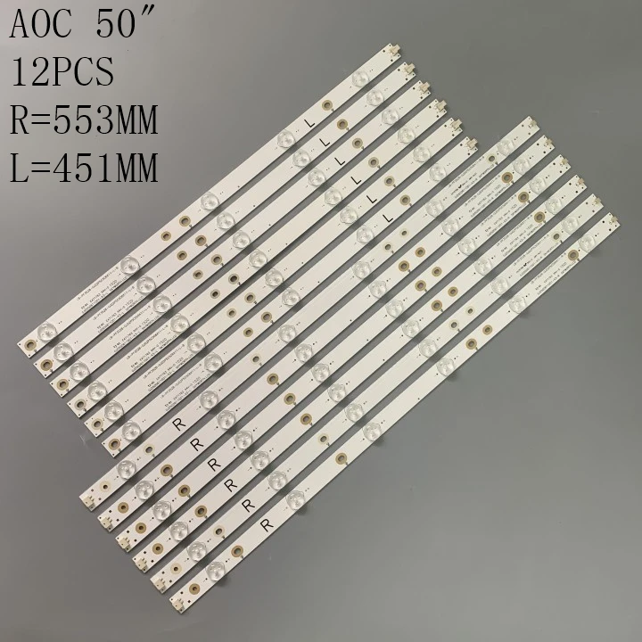New 12 PCS/set LED Backlight strip For LC-50LB370U 50LB371U 50LB261U 500TT65 500TT66 V1 50pfk6510 500TT41 500TT42 v4