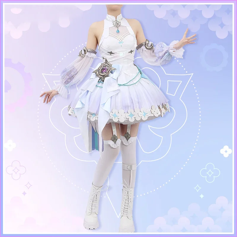 Vtuber Nijisanji Ethyria Enna Alouette Paradise Bird Косплей Костюм Платье Хэллоуин Наряд Игровой