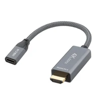 type c female to hdmi compatible male cable adapter usb type c 3 1 input to hdmi compatible output converter 4k 60hz usb c