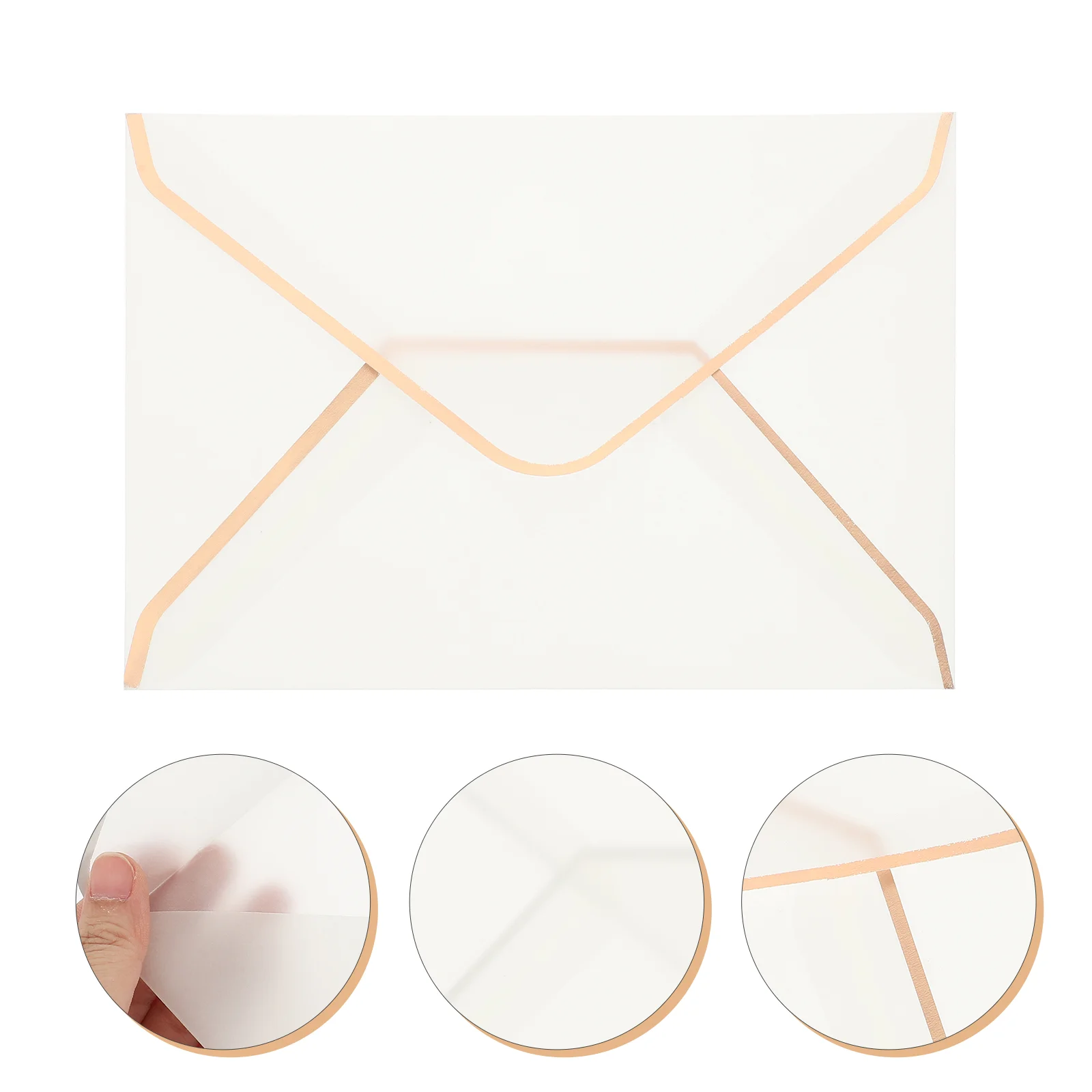 

10 Pcs Paper Invitation Envelopes Festival Literature Translucent Letter Design