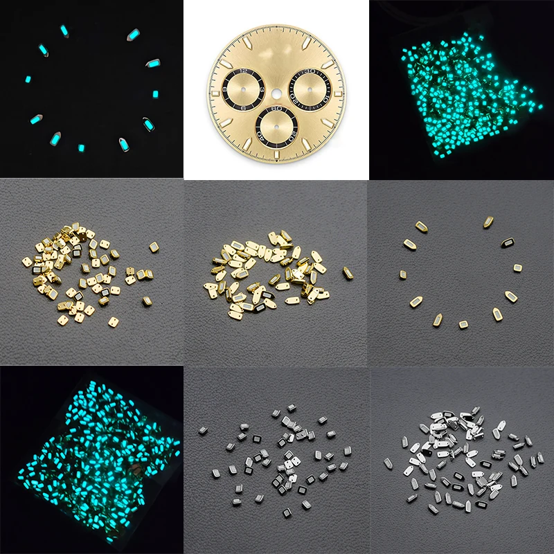 Циферблат часов маркеры с часовыми индикаторами синий зеленый светящийся для Rlx