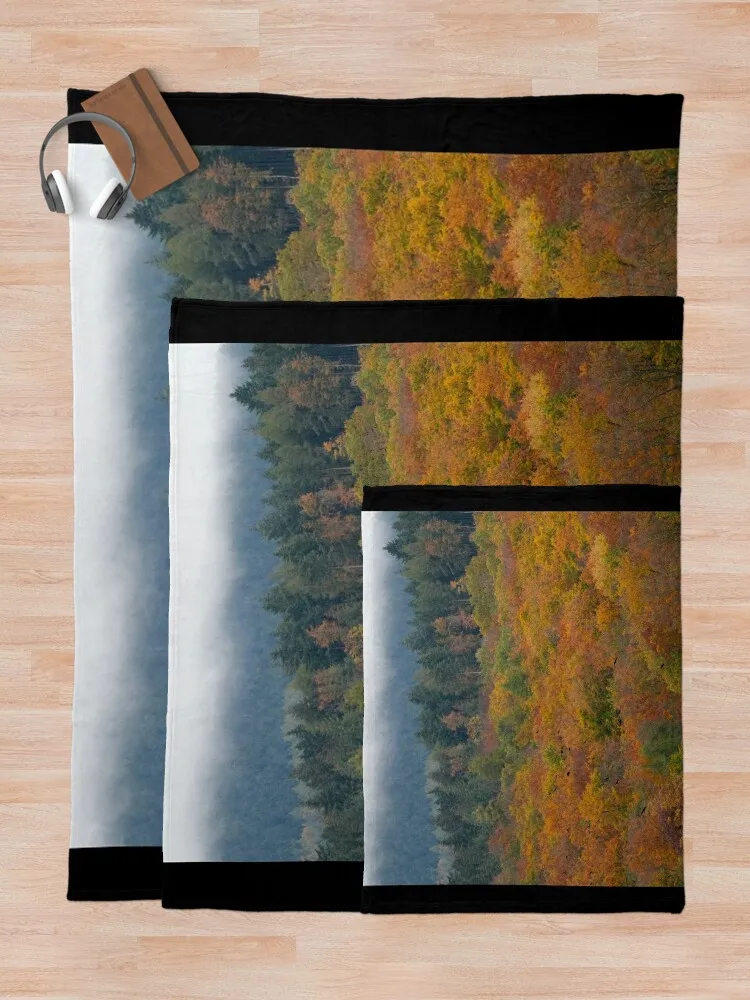 Версия 2 осенний пейзаж осень в Таунсе. Декоративное одеяло. Дизайнерские одеяла.