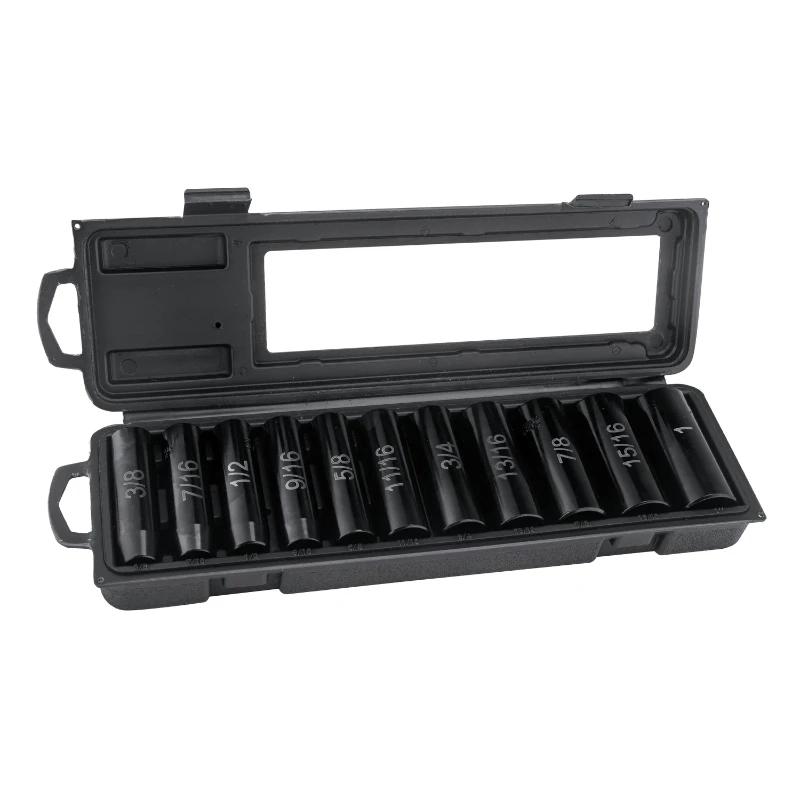 

11-Piece 1/2" Drive 6-Point Deep Impact SAE Socket Set