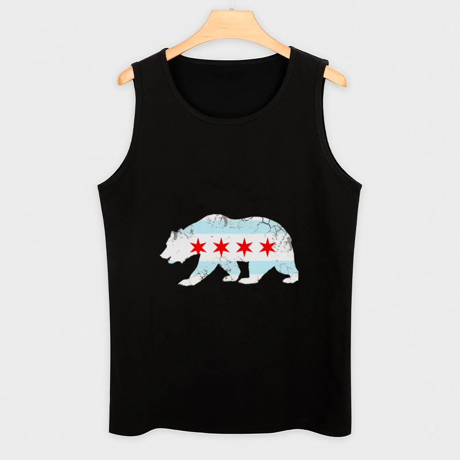 Хлопковые спортивные майки California Bear Chicago Flag