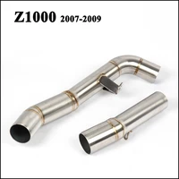mid pipe for kawasaki z1000 ninja 1000 2007 2009 motorcycle exhaust pipe slip on 51 mm escape stainless steel z1000sx
