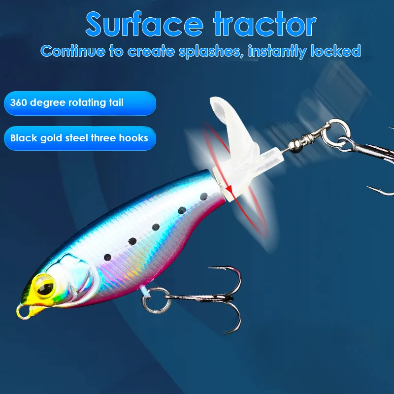 

Outdoor Fishing Water Surface Mooring Subbait New Propeller Floating Pencil Fresh Water Seawater Artificial Bionic Hard Lures