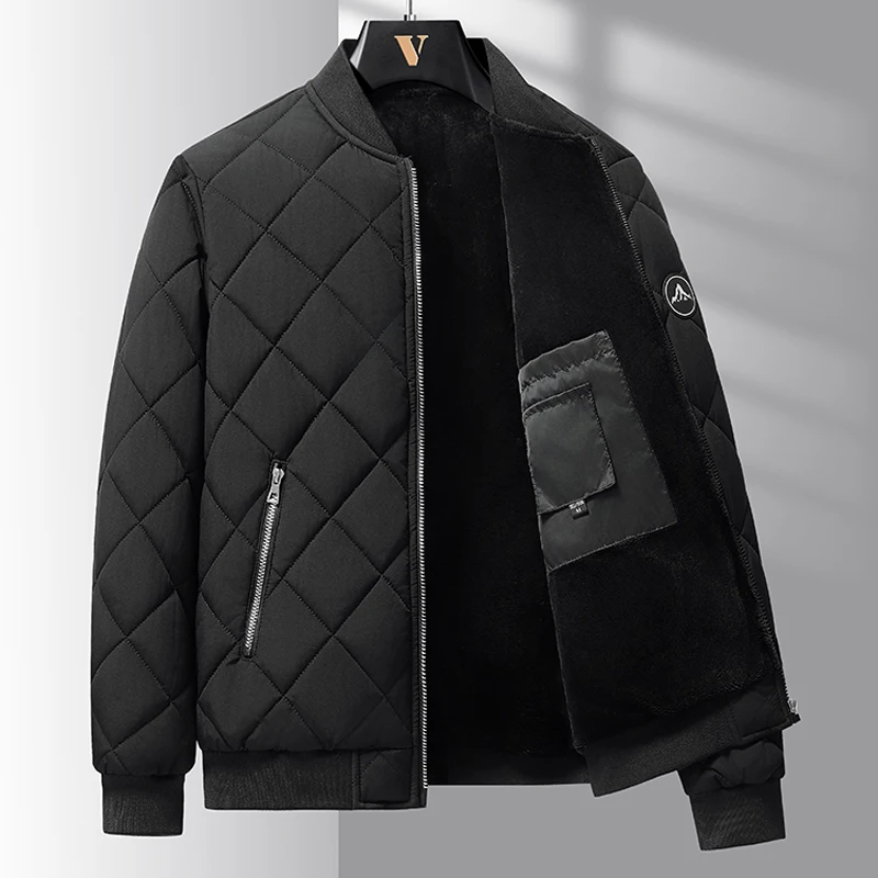 Зимняя куртка больших размеров 7XL 8XL мужские ветровки с воротником-стойкой