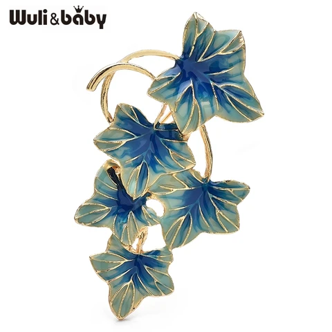 Wuli&baby эмалированная брошь с кленовым листом