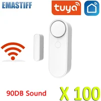 100PCS Smart Wifi Tuya App Notification 90db sound Window Door Sensor Detector Alarm Smart Life Door Sensor Security Alarm