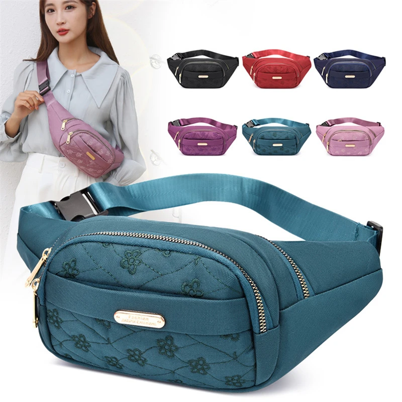 

Women Crossbody Chest Bag Waist Bag Female Oxford Waterproof Belt Bags Ladies Fashion Fanny Pack Banana Hip Purse