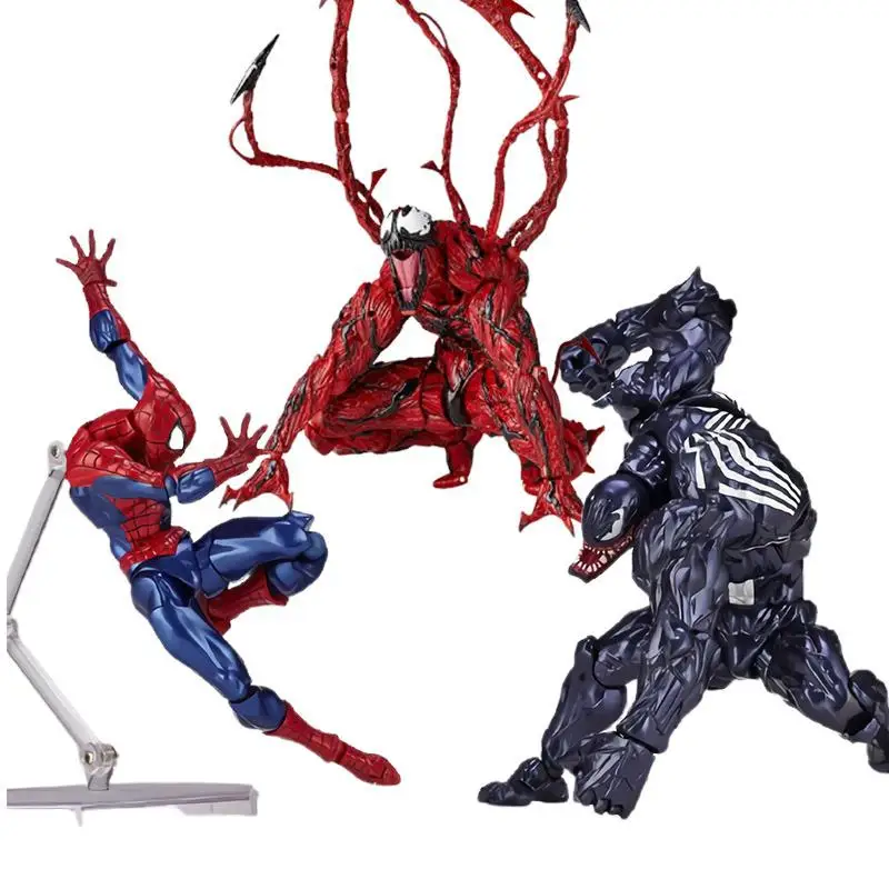 

Disney Venom Carnage Action Figure Changeable Parts Spiderman Figurine Statue Decoration Toy Collectible Model Christmas Gifts
