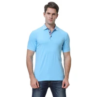european and american mens thread polo shirt short sleeve shirt fashion lapel short sleeve shirt formal fashion trend mens
