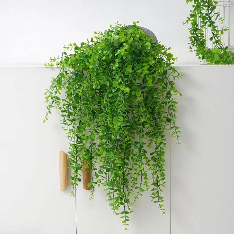 70cm Artificial Green Plants Hanging Ivy Leaves Radish Seaweed Grape Fake Flowers Vine Home Garden Wall Party Decoration