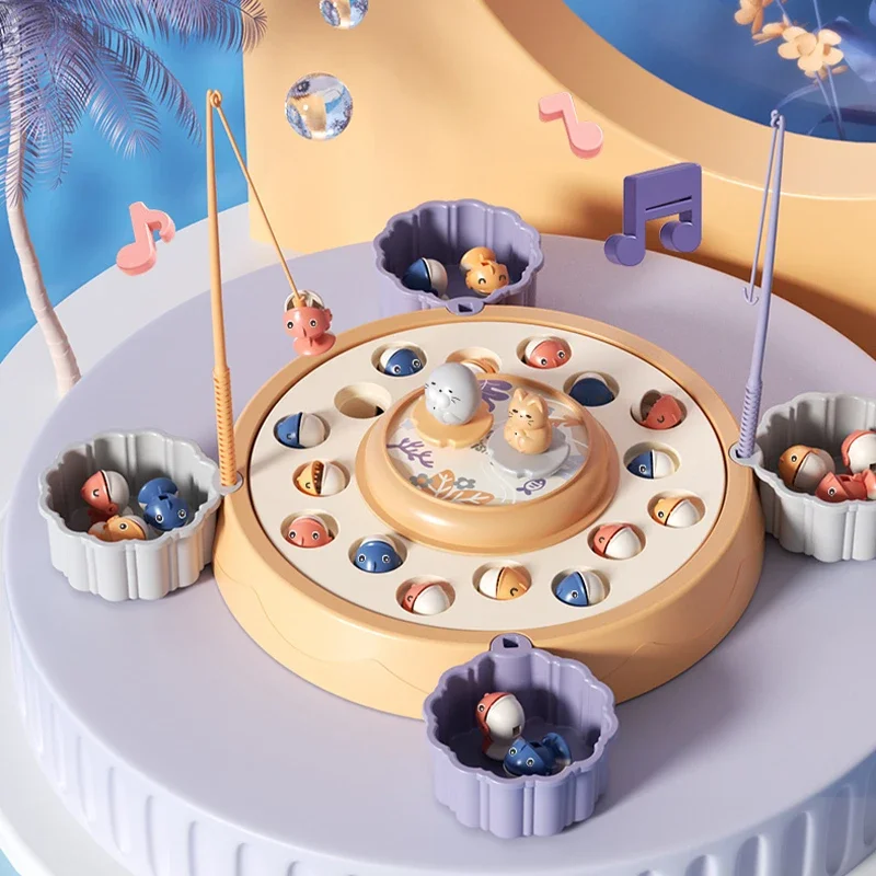 

Детские рыболовные игрушки, электрическая вращающаяся рыболовная игра, музыкальная пластина для рыбы, набор магнитных игрушек для спорта на открытом воздухе, водных игр для детей