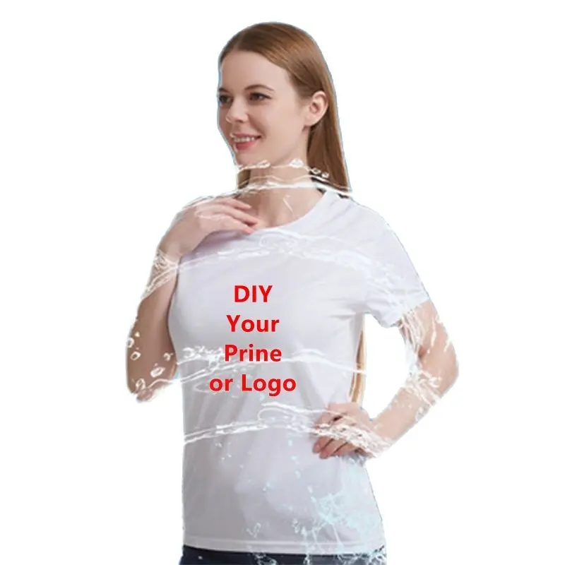 

Мужская быстросохнущая футболка, оптовая продажа, Женские повседневные топы из полиэстера, футболки с коротким рукавом, спортивные рубашки для тренажерного зала