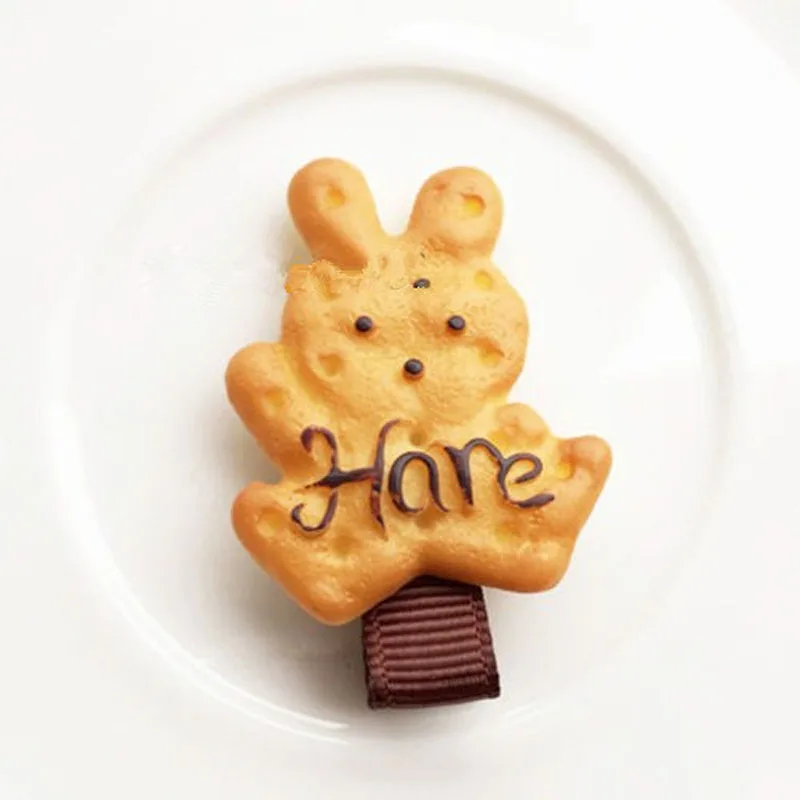 1 шт. милый 2017 резинки заколки украшения для волос девочек Дети милые печенье