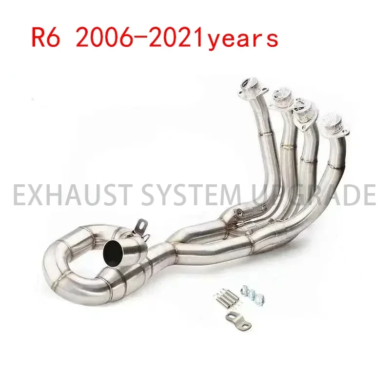 Выхлопная труба для Yamaha R6 2006-2021 мотоциклетная Модифицированная Передняя средняя