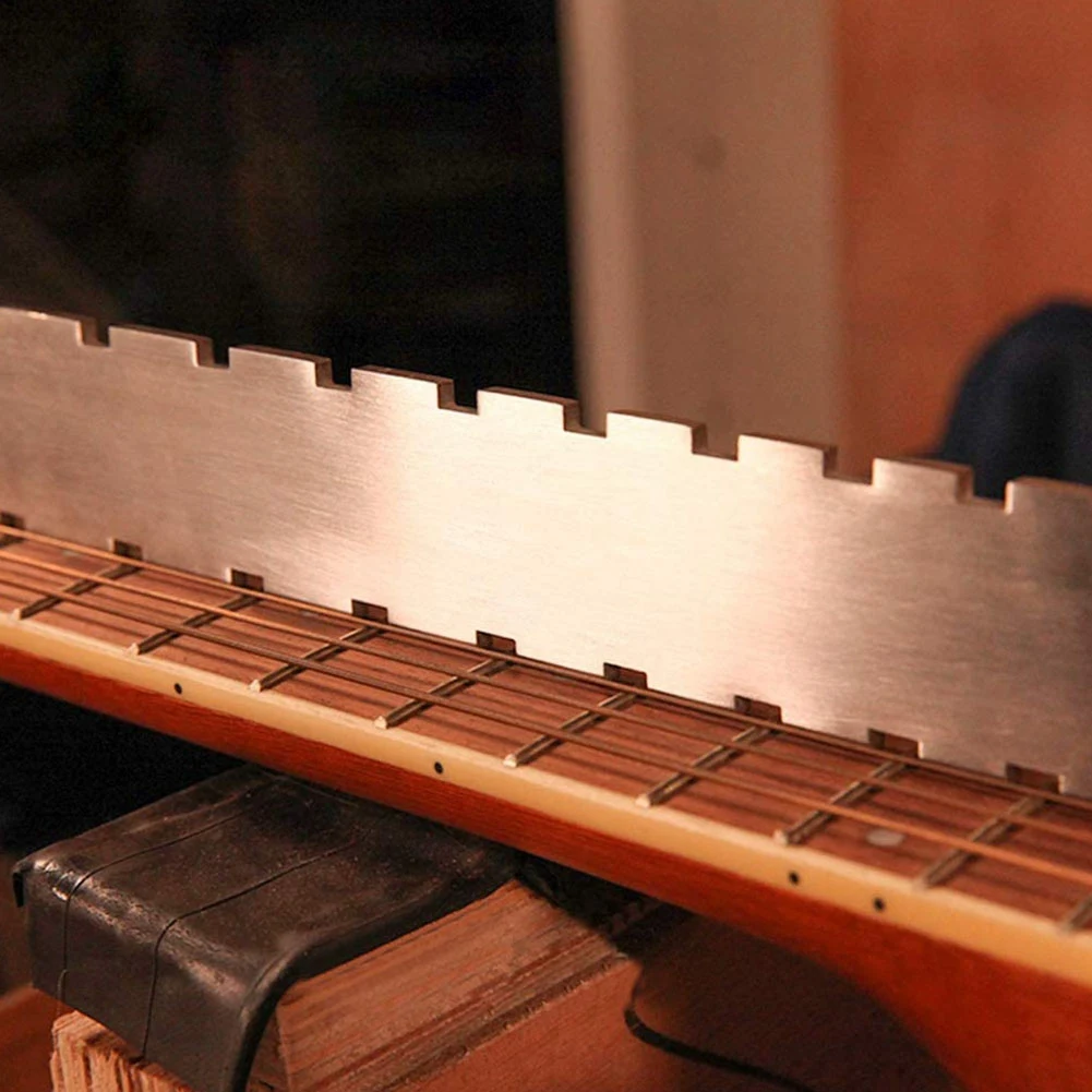 Гитарный гриф с зубцами прямой край рокер измеритель высоты струны инструмент