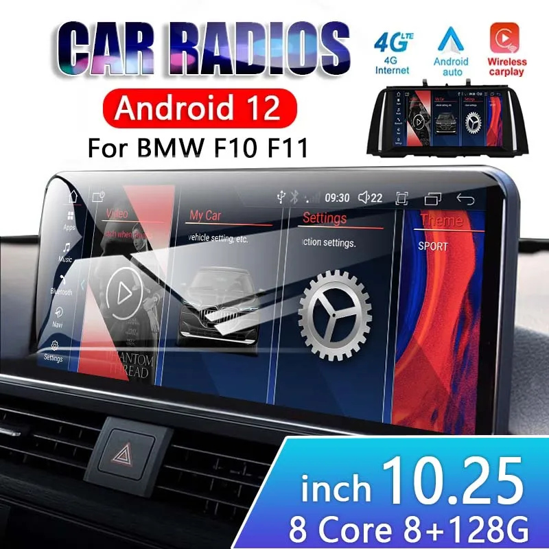 

Автомобильный радиоприемник ID8 10,25 дюймов для BMW F10 F11 2010-2016 Android Сенсорный Экран Мультимедийный стерео плеер беспроводной Carplay автозапчасти