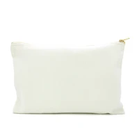 100pcs Thick Blank White Pink Black Gold Zipper Pouch Canvas Cosmetic Bag Bulk DIY Craft Custom Accept