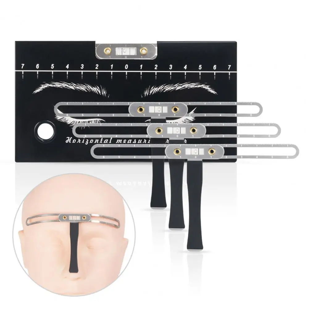

Eyebrow Measurer Precise Scale Compact Reusable Eyebrow Tattoo Measuring Tool