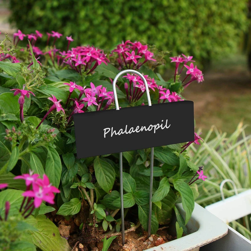 30 black metal plant label Weatherproof garden label Reusable nursery label Vegetable flower greenhouse