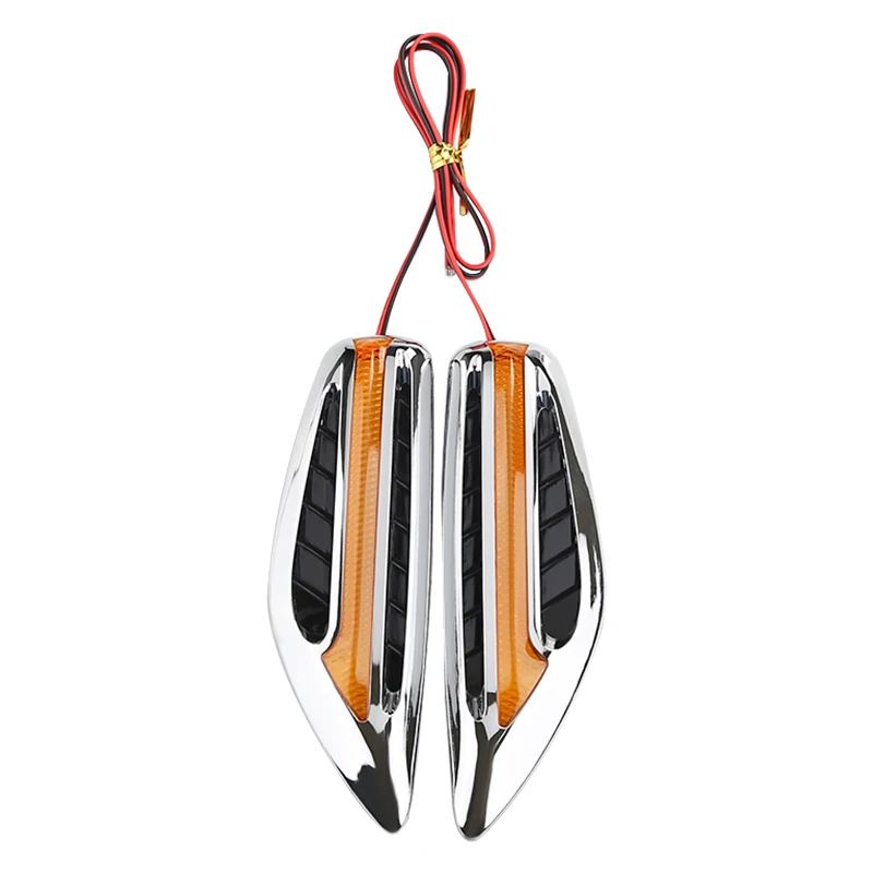 

2 шт., автомобильные аксессуары, боковая лампа в форме брызговика, лампа в форме лезвия, 12 В постоянного тока, Автомобильные светодиодные боковые огни, маркер, поворотники